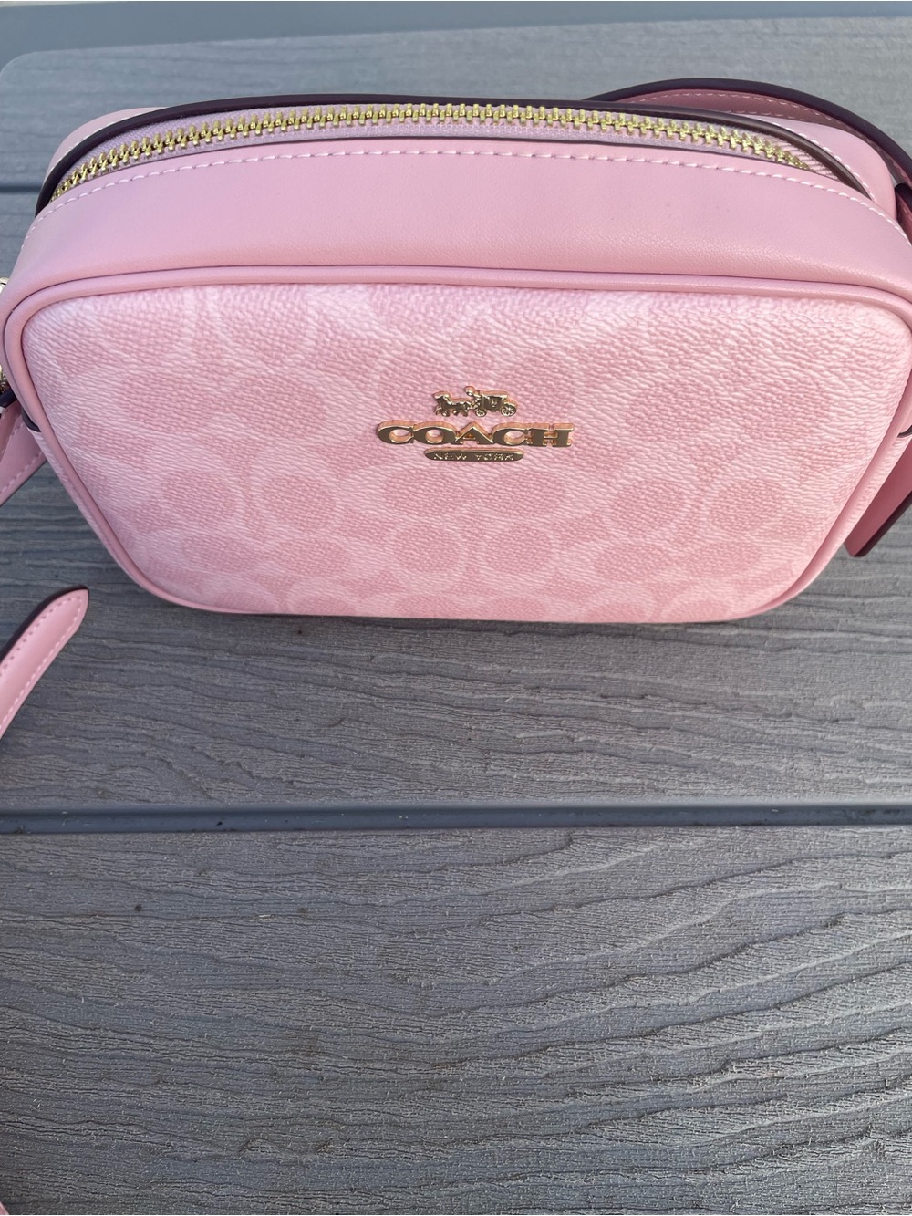 Coach Mini Jamie Pink Signature Crossbody - Picture 4 of 14